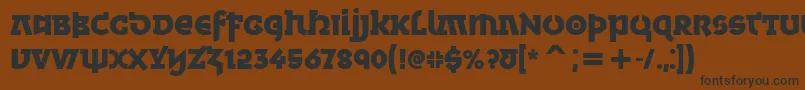 MinskaBoldItcTt Font – Black Fonts on Brown Background