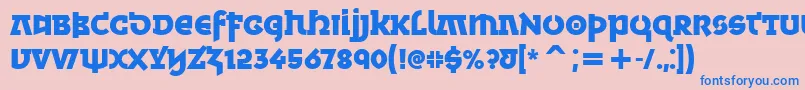 MinskaBoldItcTt Font – Blue Fonts on Pink Background