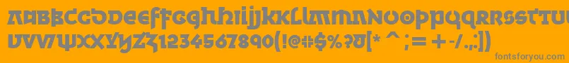 MinskaBoldItcTt-Schriftart – Graue Schriften auf orangefarbenem Hintergrund