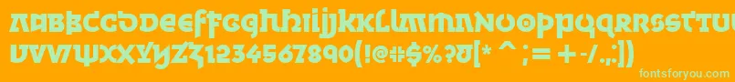 MinskaBoldItcTt Font – Green Fonts on Orange Background