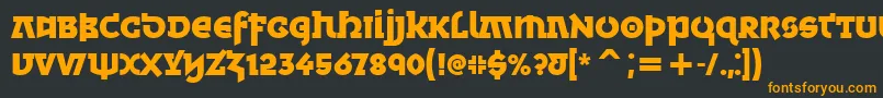 MinskaBoldItcTt Font – Orange Fonts on Black Background