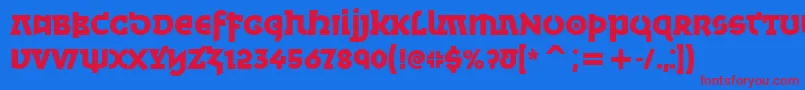 MinskaBoldItcTt Font – Red Fonts on Blue Background