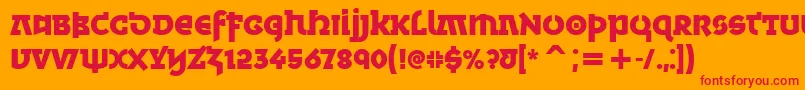 MinskaBoldItcTt Font – Red Fonts on Orange Background