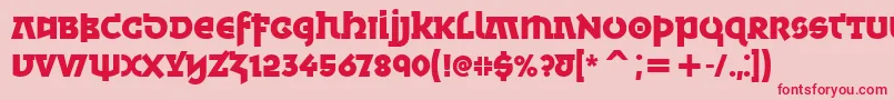 MinskaBoldItcTt Font – Red Fonts on Pink Background