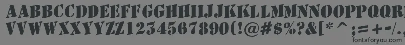 フォントAStamperupBold – 黒い文字の灰色の背景