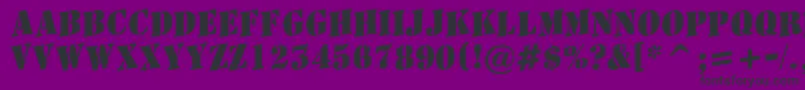 AStamperupBold Font – Black Fonts on Purple Background