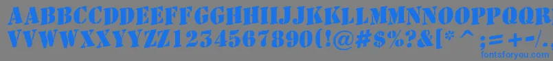 AStamperupBold Font – Blue Fonts on Gray Background