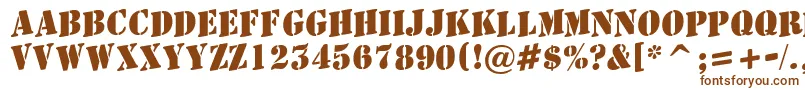 AStamperupBold-fontti – ruskeat fontit valkoisella taustalla