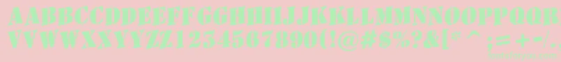 AStamperupBold Font – Green Fonts on Pink Background