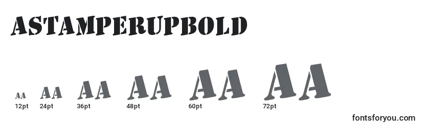 Размеры шрифта AStamperupBold