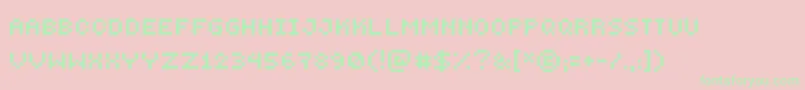 Pepminus10 Font – Green Fonts on Pink Background