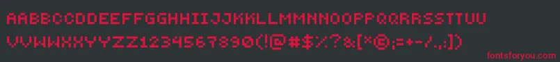 Шрифт Pepminus10 – красные шрифты на чёрном фоне