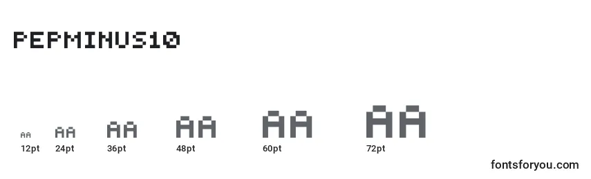 Pepminus10 Font Sizes