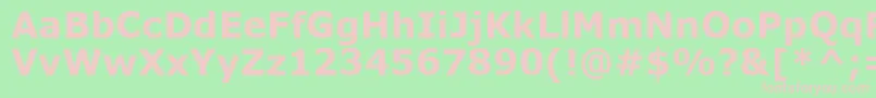 MsReferenceSansSerifРџРѕР»СѓР¶РёСЂРЅС‹Р№-fontti – vaaleanpunaiset fontit vihreällä taustalla