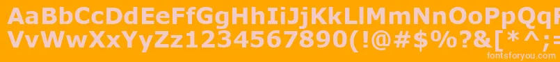 MsReferenceSansSerifРџРѕР»СѓР¶РёСЂРЅС‹Р№ Font – Pink Fonts on Orange Background