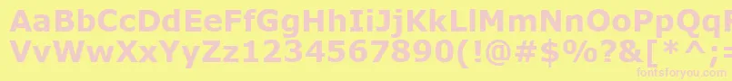 MsReferenceSansSerifРџРѕР»СѓР¶РёСЂРЅС‹Р№-fontti – vaaleanpunaiset fontit keltaisella taustalla