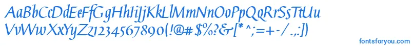 GaiusLtBold Font – Blue Fonts on White Background