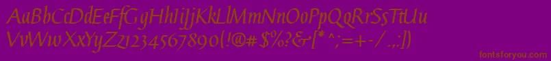 Шрифт GaiusLtBold – коричневые шрифты на фиолетовом фоне