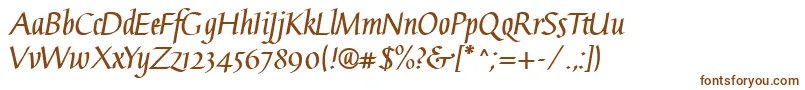 Шрифт GaiusLtBold – коричневые шрифты на белом фоне