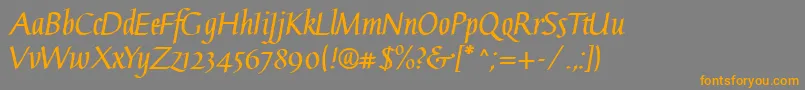 GaiusLtBold Font – Orange Fonts on Gray Background