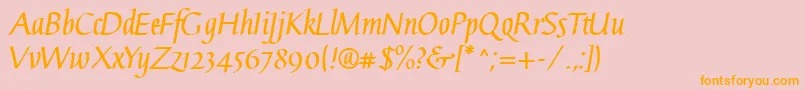 GaiusLtBold Font – Orange Fonts on Pink Background