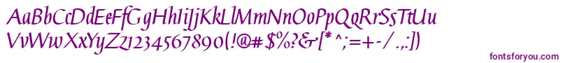 GaiusLtBold Font – Purple Fonts on White Background