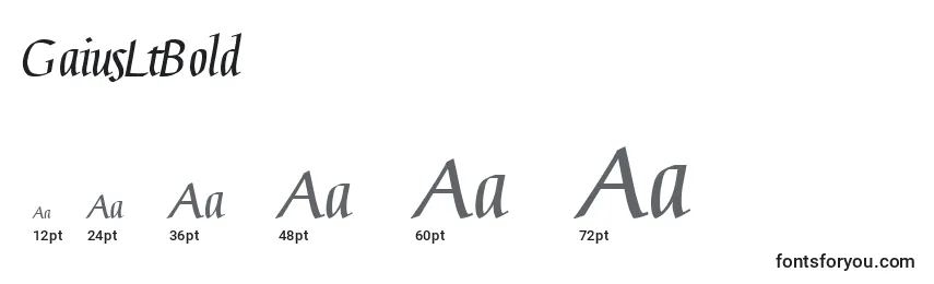 GaiusLtBold Font Sizes