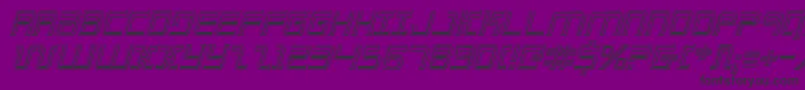 Шрифт Elecday3Di – чёрные шрифты на фиолетовом фоне