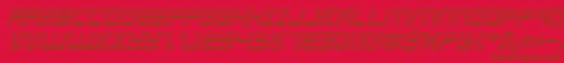 Elecday3Di Font – Brown Fonts on Red Background