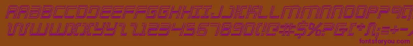 Elecday3Di Font – Purple Fonts on Brown Background