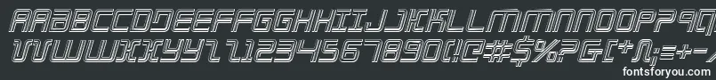 Шрифт Elecday3Di – белые шрифты на чёрном фоне
