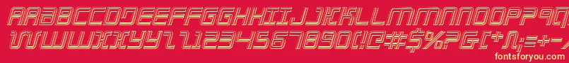 Elecday3Di Font – Yellow Fonts on Red Background