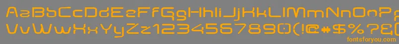 Aunchanted Expanded Bold Font – Orange Fonts on Gray Background