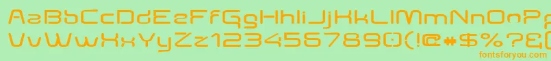 Aunchanted Expanded Bold Font – Orange Fonts on Green Background