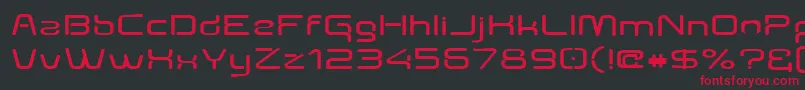 フォントAunchanted Expanded Bold – 黒い背景に赤い文字