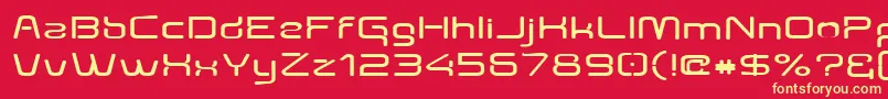 Aunchanted Expanded Bold Font – Yellow Fonts on Red Background