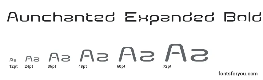 Größen der Schriftart Aunchanted Expanded Bold