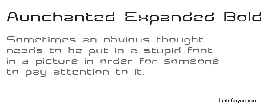Шрифт Aunchanted Expanded Bold