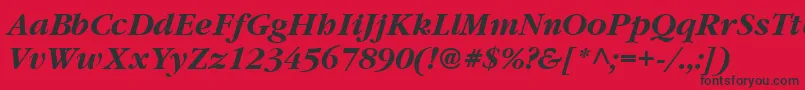 Garrymondrian6Bolditalicsh Font – Black Fonts on Red Background