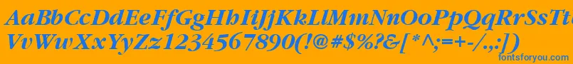 Garrymondrian6Bolditalicsh Font – Blue Fonts on Orange Background