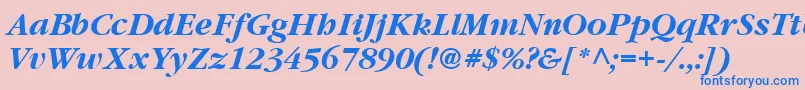 Garrymondrian6Bolditalicsh Font – Blue Fonts on Pink Background