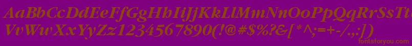 Garrymondrian6Bolditalicsh Font – Brown Fonts on Purple Background