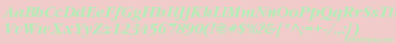 Garrymondrian6Bolditalicsh Font – Green Fonts on Pink Background