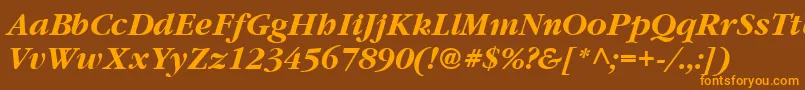 Garrymondrian6Bolditalicsh Font – Orange Fonts on Brown Background