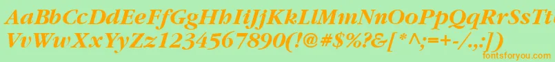 Garrymondrian6Bolditalicsh Font – Orange Fonts on Green Background