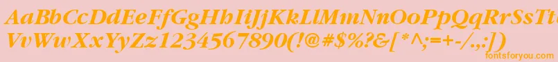 Garrymondrian6Bolditalicsh Font – Orange Fonts on Pink Background