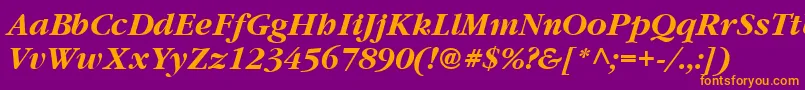 Garrymondrian6Bolditalicsh Font – Orange Fonts on Purple Background