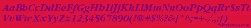 Garrymondrian6Bolditalicsh Font – Purple Fonts on Red Background