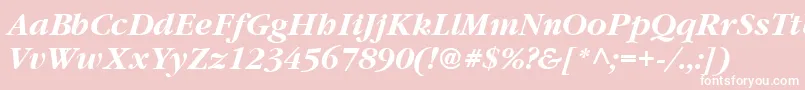 Шрифт Garrymondrian6Bolditalicsh – белые шрифты на розовом фоне