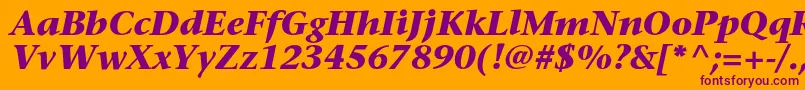 SonetserifcBolditalic Font – Purple Fonts on Orange Background